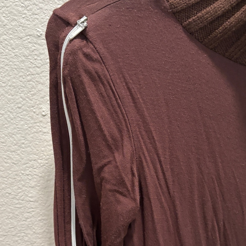 Vintage Yoki Brown Turtleneck Sweater with zippers and buckles - Picture 2 of 7